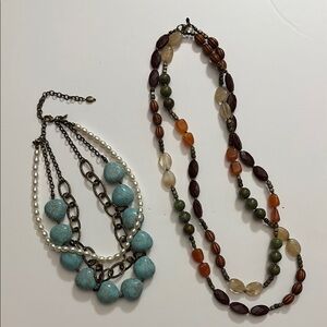 Elegant Multi-Color Beaded Necklace Set